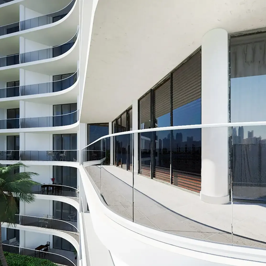 Rendering of the Infinity Rail, designed and developed by Poma Architectural Metals.
