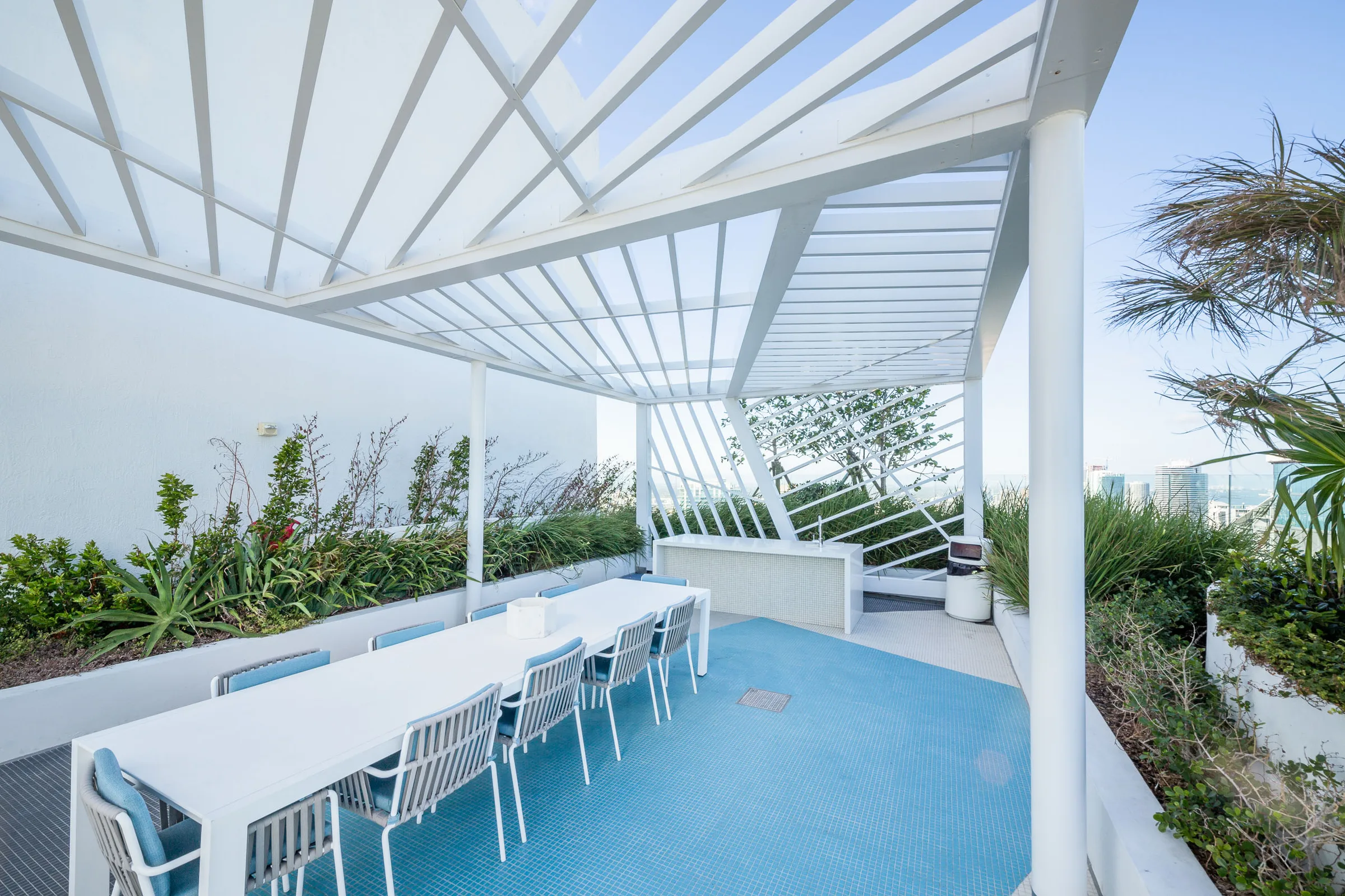 Trellis canopy for Brickell Heights Towers by Poma