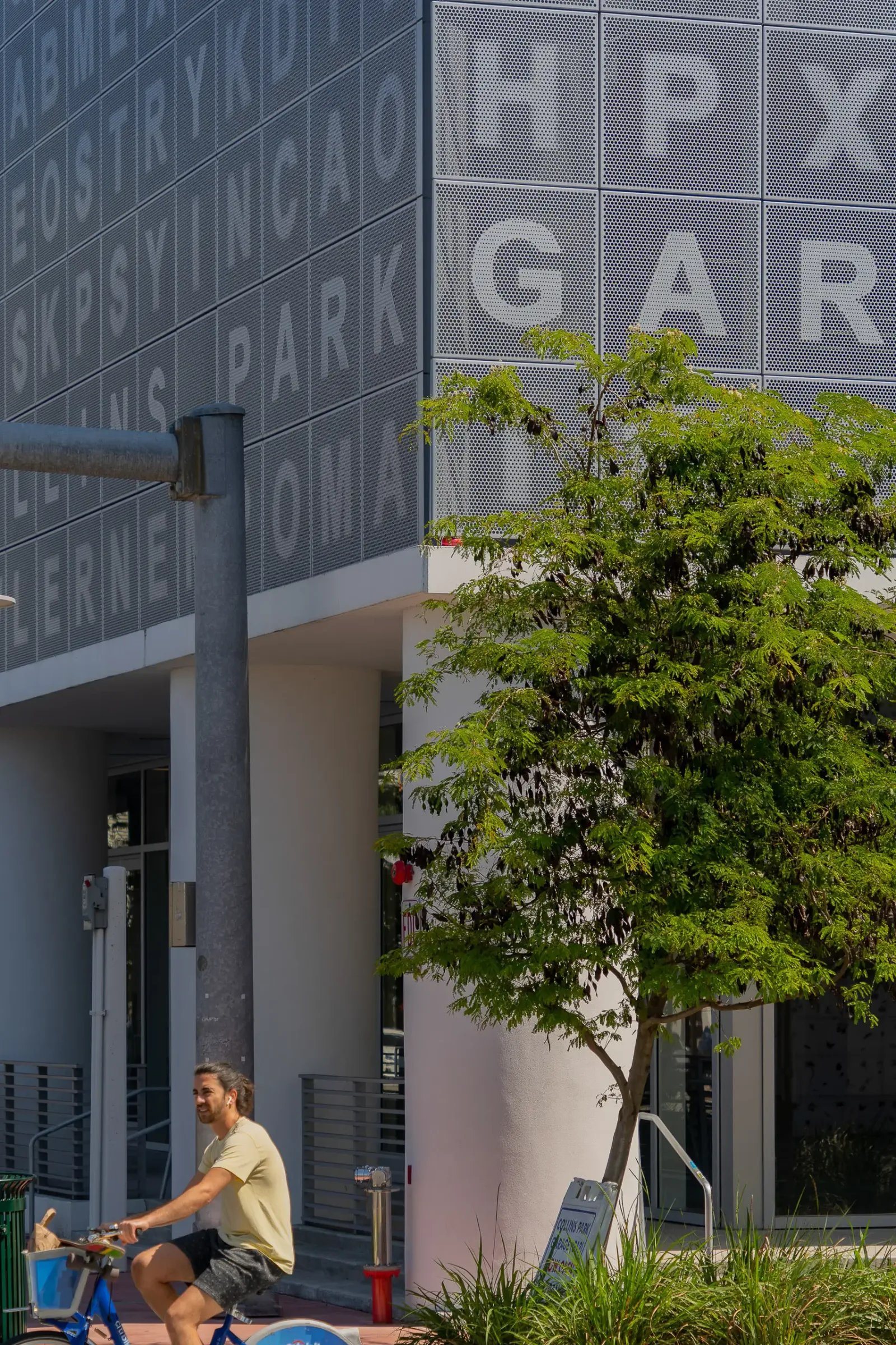 North and west corner, Collins Park Garage in Miami Beach, FL